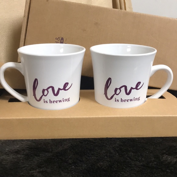 Bed Bath and Beyond Love Is Brewing Coffee Cup Set NWT - Picture 2 of 10